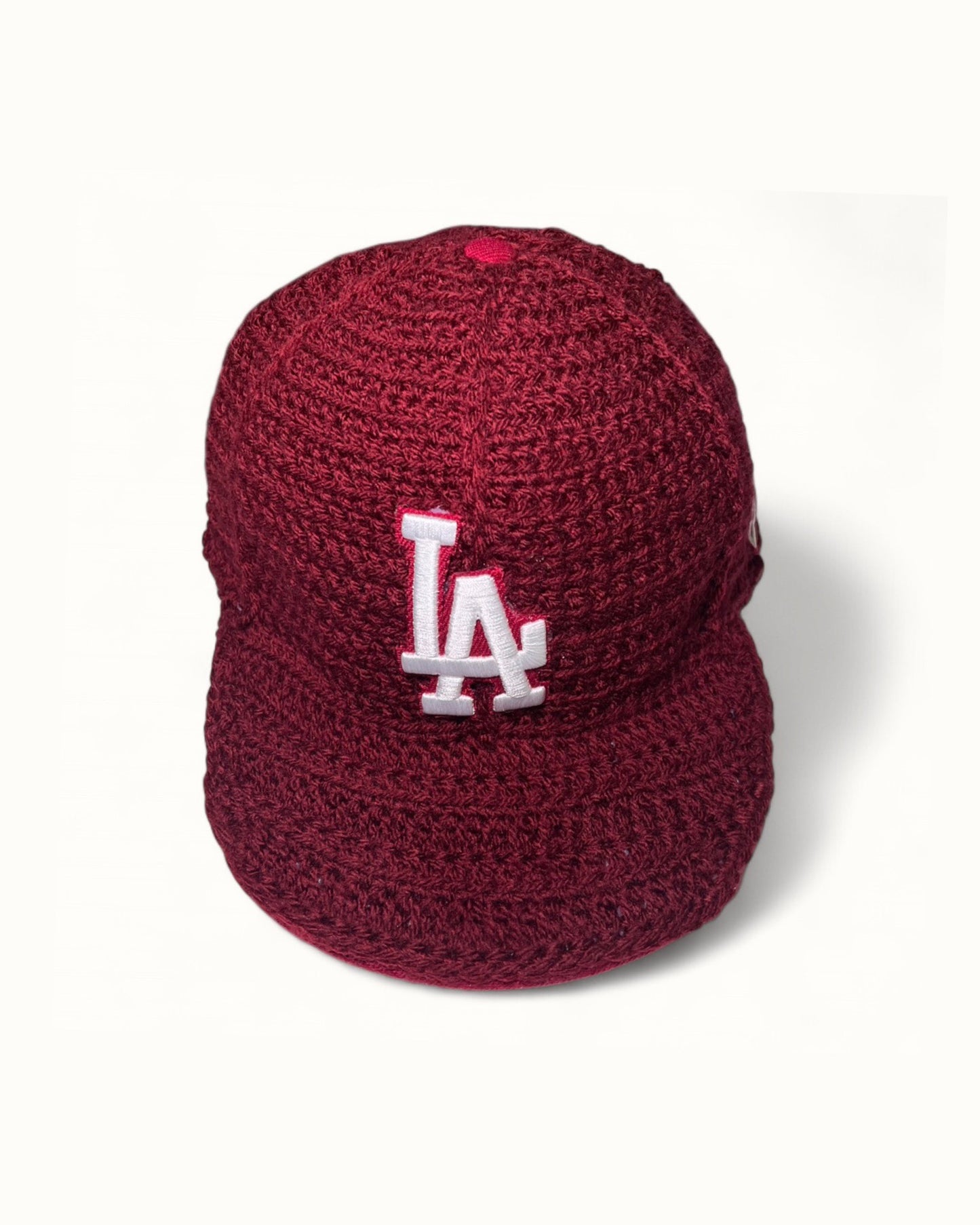 Crochet Fitted Cap - Bordeaux