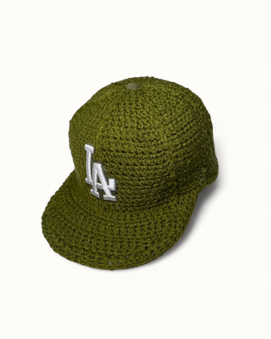 Crochet Fitted Cap - Kaki