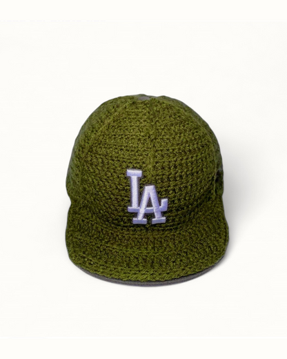 Crochet Fitted Cap - Kaki