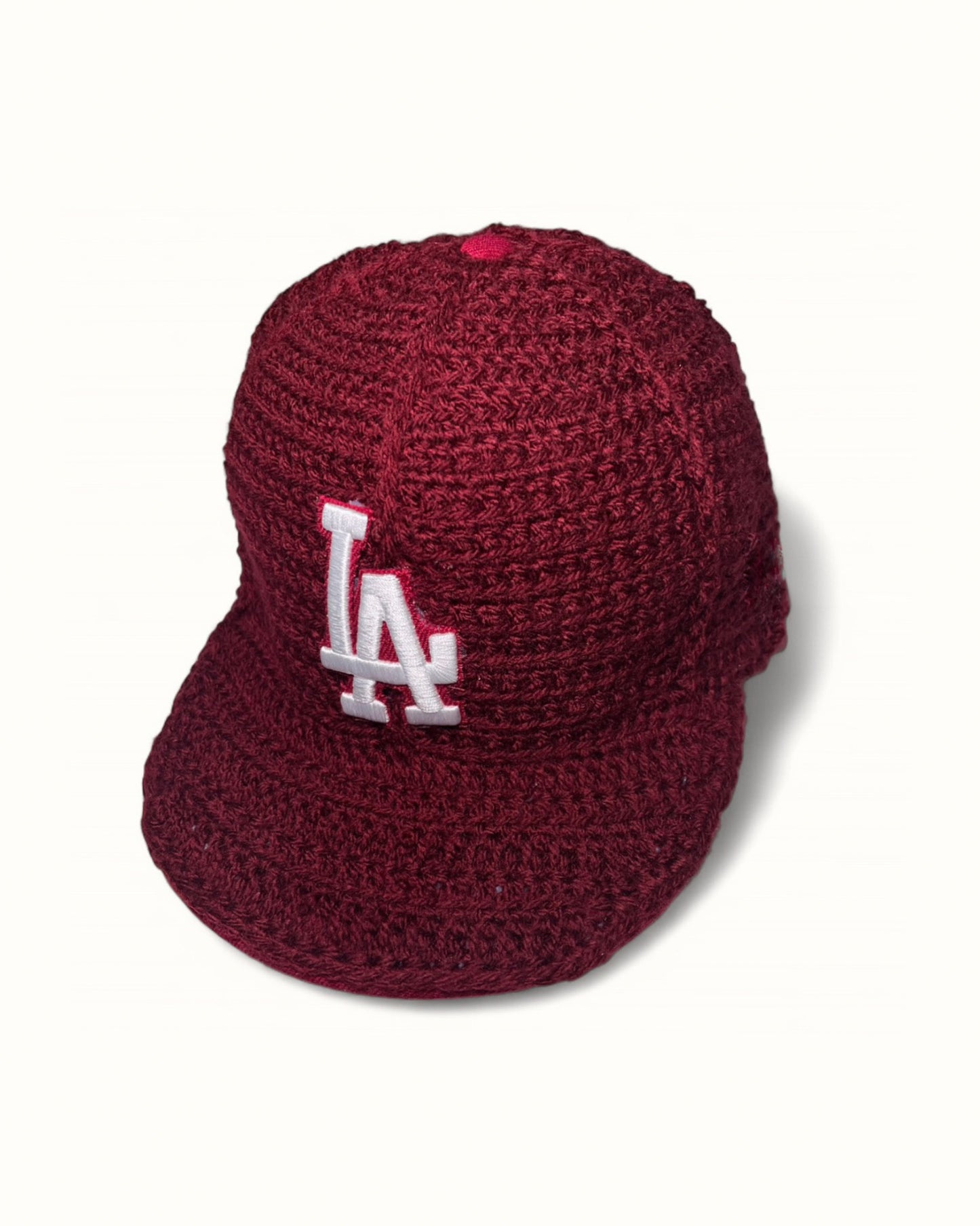 Crochet Fitted Cap - Bordeaux