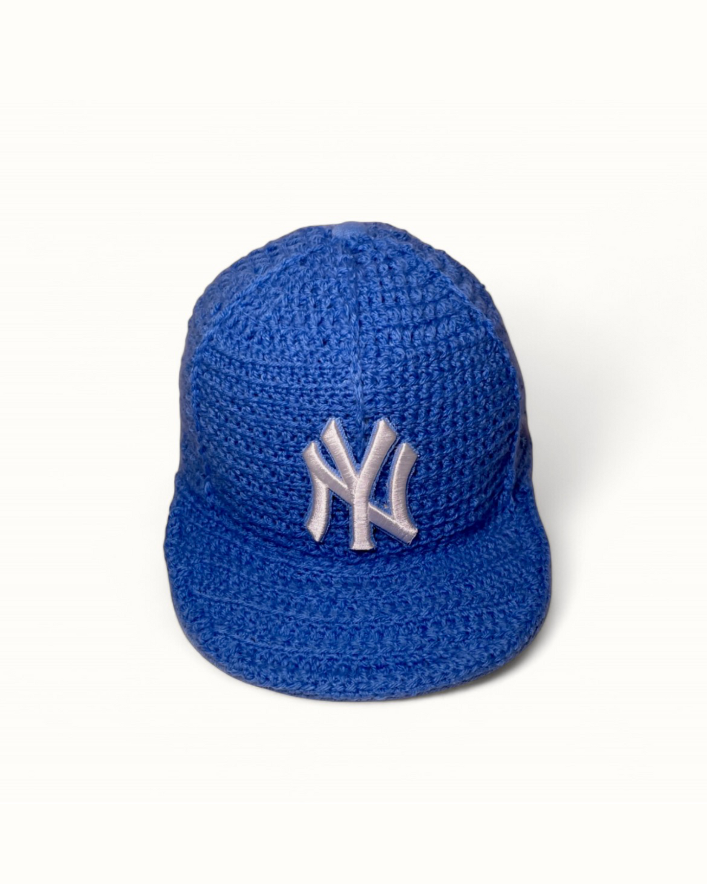 Crochet Fitted Cap - Bleu