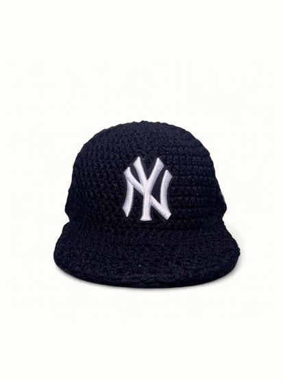 Crochet Fitted Cap - Black